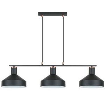 Bright star pendant metal sand black and brass 3xe27