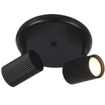 Bright star spot ribbed round 2xg10 black