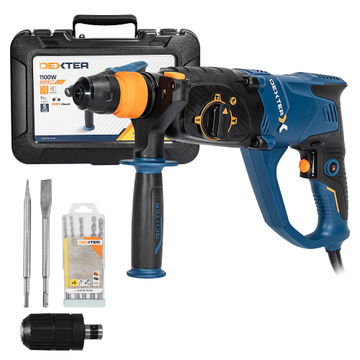 DEXTER CORDED ROTARY HAMMER SDS BOX SET 1100W