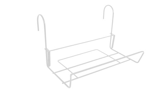 BALCONY PLANT BOX BRACKET LARGE WITH LOCK WHITE