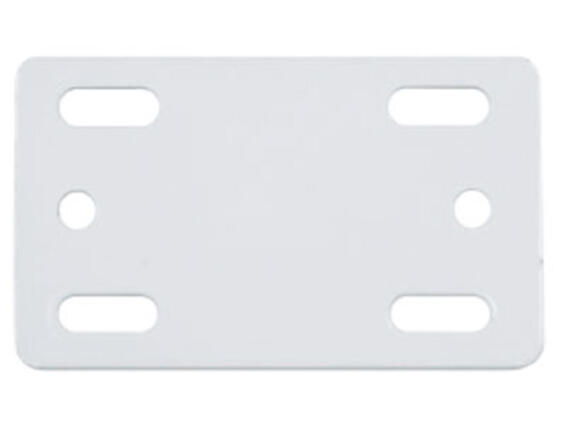 Flat Steel Bracket White 2P