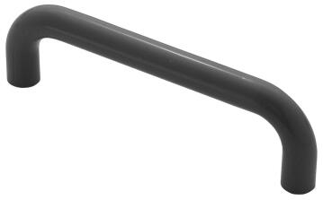 handle, plastic d, black,thin 96mm