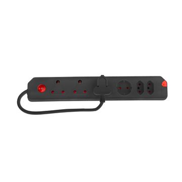 M/PLUG 3X3PIN 2X2 PIN 1X SHUCKO BLACK