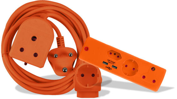 EXT COMBO 3M LEAD+USB ADAPTOR+SCHUKO ORA