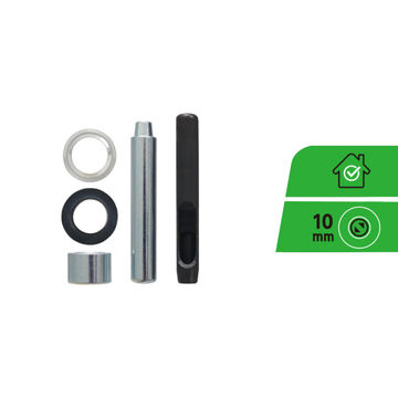 Set eyelets with tools black for inside use int. diam. 10mm x25
