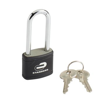 STANDERS LONG SHACKLE IRON PADLOCK 24MM