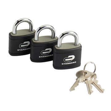 STANDERS IRON PADLOCK 35MM 3PACK