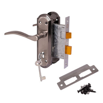 Door handle plate yale nera 3l satin nickel