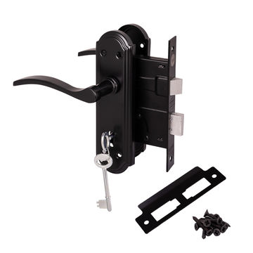 Door handle plate yale nera 3l black
