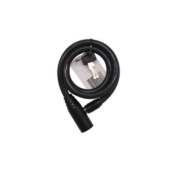 1PR KEY CABLE LOCK STEEL W/COVER 10MMX1M
