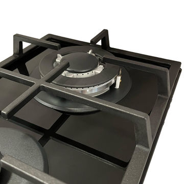 Luxe 2burner bl-30 gas hob gas on glass hob black 30cm