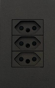 Socket matrix ONESTO black 3x2 pin 4x2