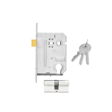 Mortice lock body solid brass cylinder entry chrome plated mackie