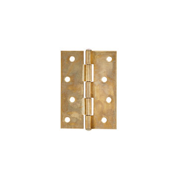 BUTT HINGE BRASS PLTD 100MM & SCREWS