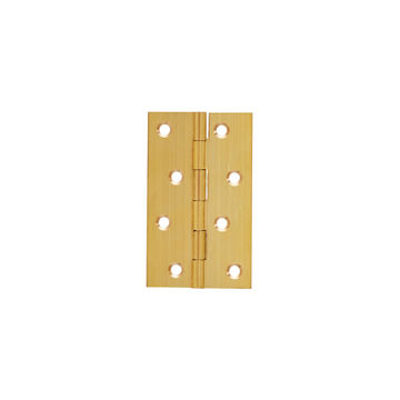 Butt hinge light duty brass plated 100x60mm mackie