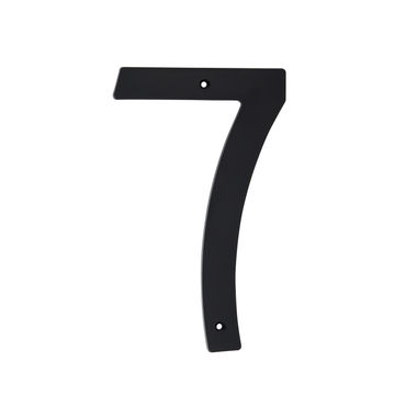 Number 7 plastic sign black mackie 200mm