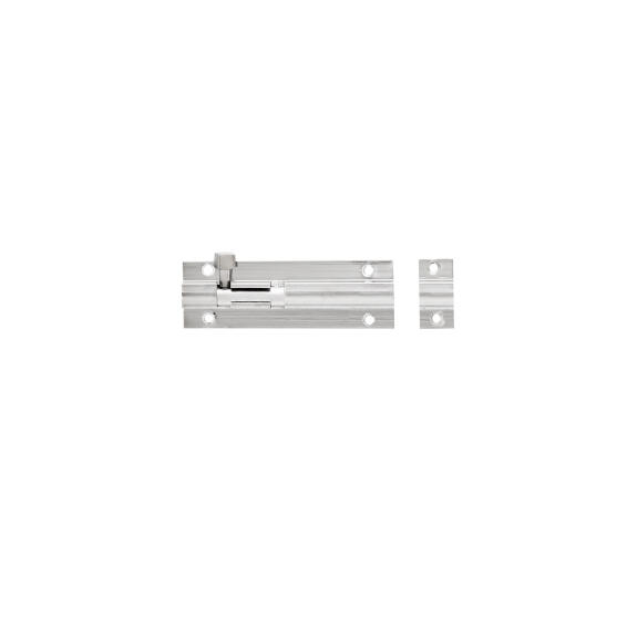Barrel bolt straight chrome plated mackie 100mm