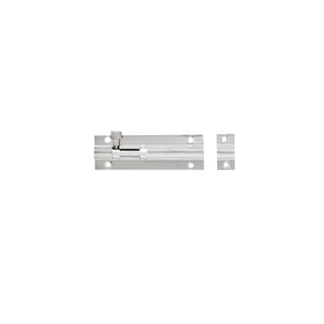 Barrel bolt straight chrome plated mackie 100mm
