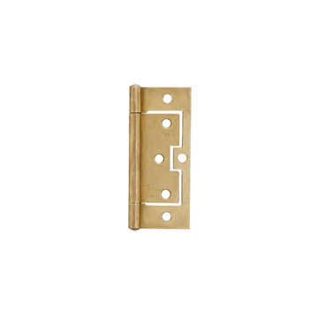 Flush hinge brass plated 100mm mackie