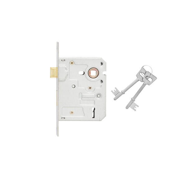 Mortice lock body premium chrome plated 4-lever mackie