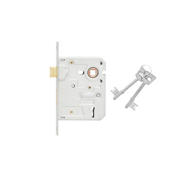 Mortice lock body premium chrome plated 4-lever mackie