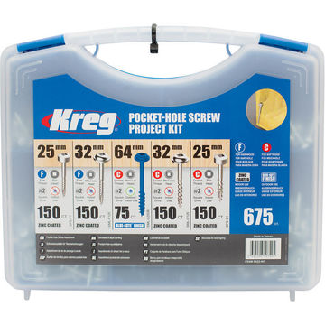 Kreg screws pocket hole project kit 675pc