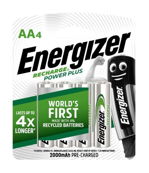 Battery recharge ENERGIZER power plus 2000mAh 4 pack