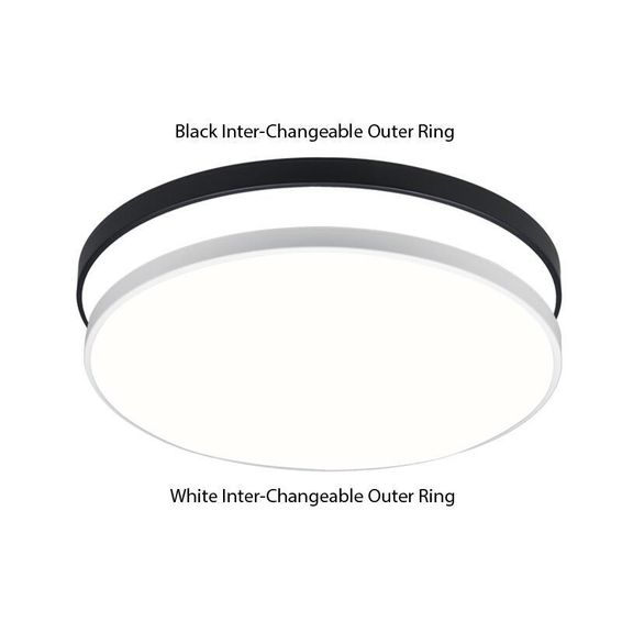 Bright star ceiling changeable rim black and white 18w led 3cct