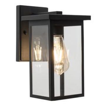 Bright star outdoor lantern square down facing 1xe27 black