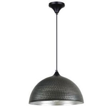 Bright star pendant hammered dome antique silver 1xe27