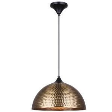 Bright star pendant hammered dome antique black 1xe27