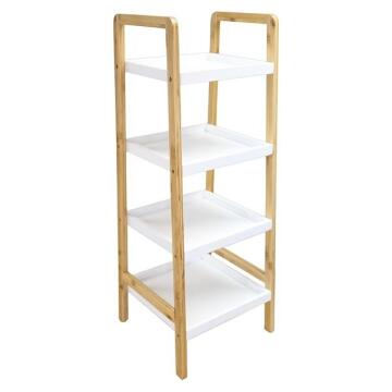 Shelf 4 levels SENSEA bamboo white wood
