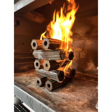 Charfee eco-friendly fire logs 4.5kg bag for fireplaces, braais & indoor heating