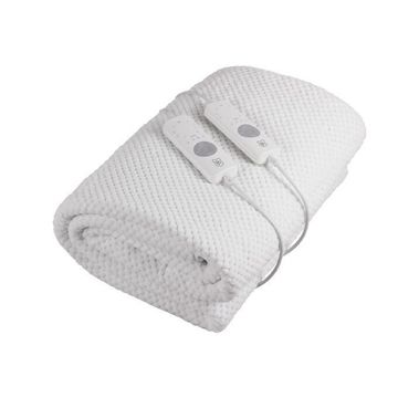 King coral fleece fitted electric blanket with skirt 183x188cm