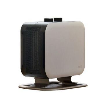 Mill ptc fan heater compact 1800w white portable indoor heating