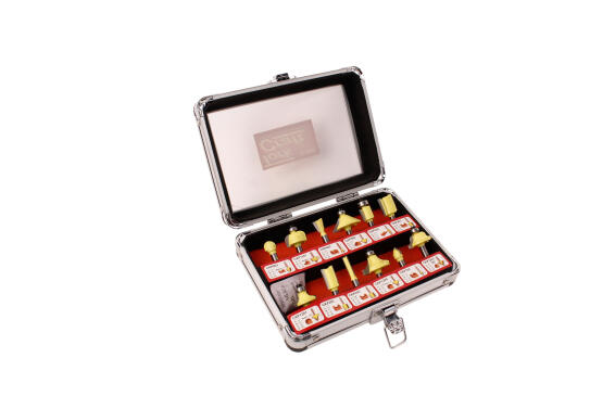 Router bit TORKCRAFT Set 12pc/alu.case 1/4