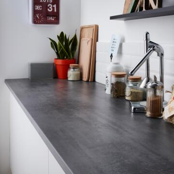 Kitchen Countertop Laminate L246Cm X D63,5Cm X H2,8Cm Anthracite