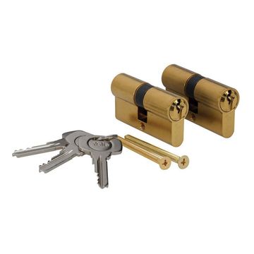 Yale 64mm KA Duo pack cylinders (Machined Brass)