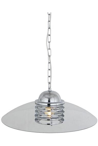 pendant light polished chrome smoky glass