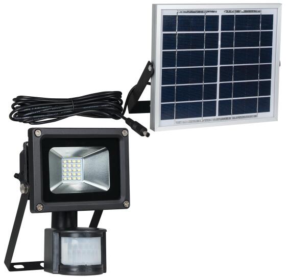 solar flood light with PIR motion sensor