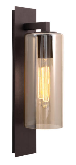 Brightstar Glass Outdoor Wall Lantern Light Coffee Amber  