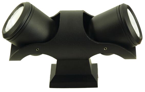 Brightstar Adjustable Up or Down Wall Light  2Light BLACK