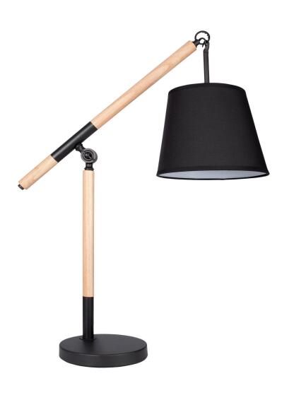 TABLE LAMP METAL AND WOOD BLACK