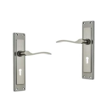 Lockset 3l ladystar sat&blk nickl 