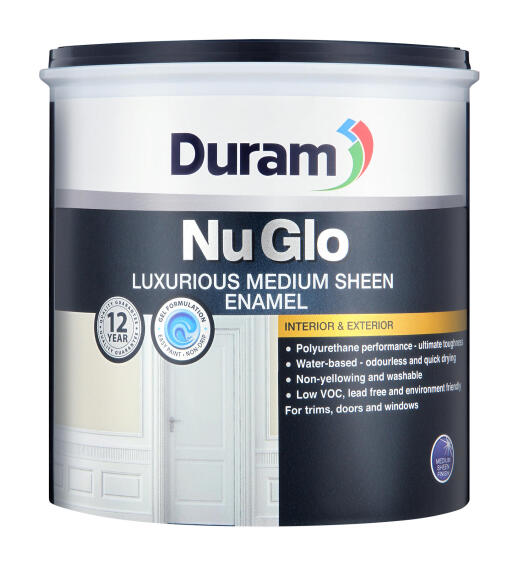 Duram Medium Sheen Enamel Paint NuGlo Medium Grey 1L