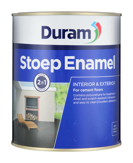 Primer and topcoat for cement floors DURAM Stoep Enamel Earthstone 1L