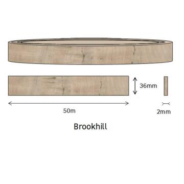 Edging PVC Roll Brookhill Fusion-2mm thick-w36mmxl50m