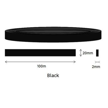 Edging PVC Roll Black-2mm thick-w20mmxl100m