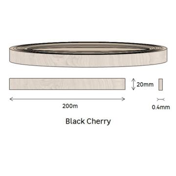 Edging PVC Roll Black Cherry-0.4mm thick-w20mmxl200m