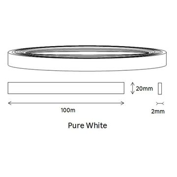 Edging PVC Roll White-2mm thick-w20mmxl100m